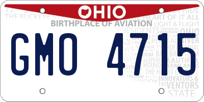 OH license plate GMO4715