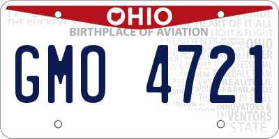 OH license plate GMO4721