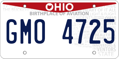 OH license plate GMO4725