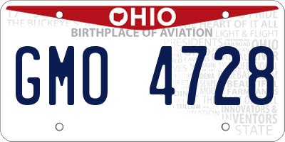 OH license plate GMO4728