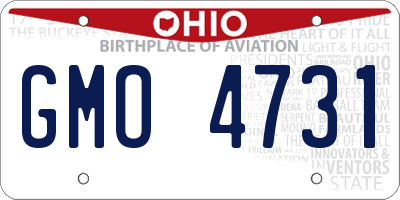 OH license plate GMO4731