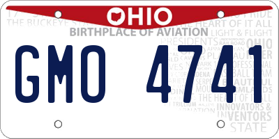 OH license plate GMO4741