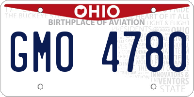 OH license plate GMO4780