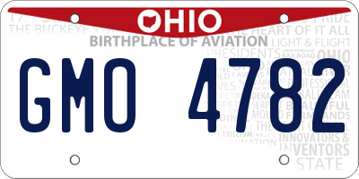 OH license plate GMO4782