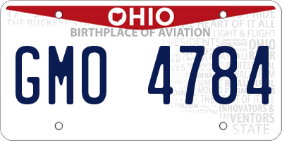 OH license plate GMO4784