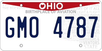 OH license plate GMO4787