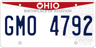 OH license plate GMO4792