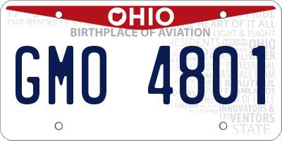 OH license plate GMO4801