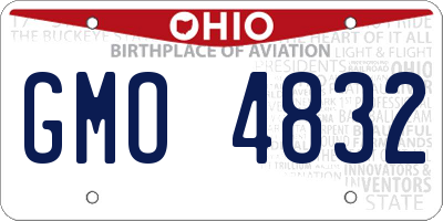 OH license plate GMO4832