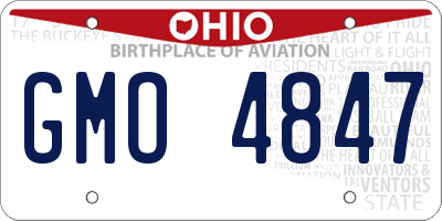 OH license plate GMO4847