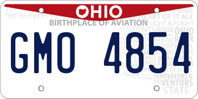 OH license plate GMO4854