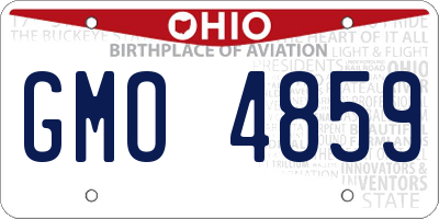 OH license plate GMO4859