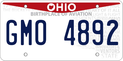 OH license plate GMO4892