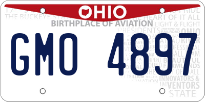 OH license plate GMO4897