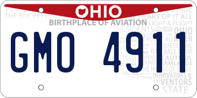 OH license plate GMO4911