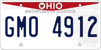 OH license plate GMO4912