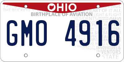 OH license plate GMO4916