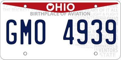 OH license plate GMO4939