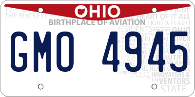 OH license plate GMO4945