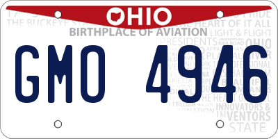 OH license plate GMO4946
