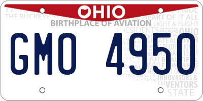 OH license plate GMO4950