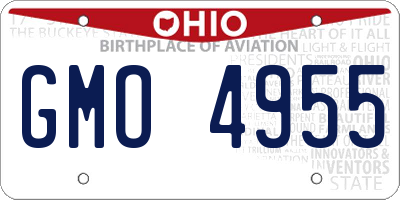 OH license plate GMO4955
