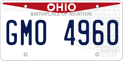 OH license plate GMO4960