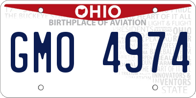 OH license plate GMO4974