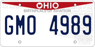 OH license plate GMO4989