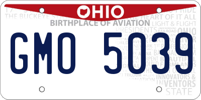 OH license plate GMO5039
