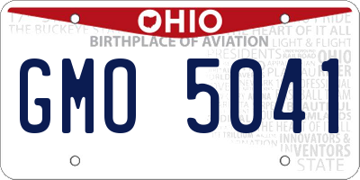 OH license plate GMO5041