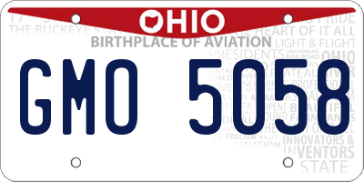 OH license plate GMO5058