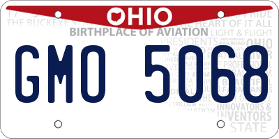 OH license plate GMO5068