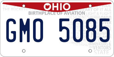 OH license plate GMO5085