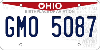 OH license plate GMO5087