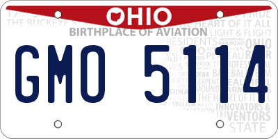 OH license plate GMO5114