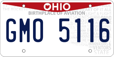 OH license plate GMO5116