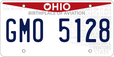 OH license plate GMO5128
