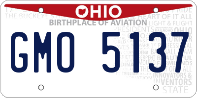 OH license plate GMO5137