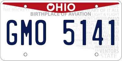 OH license plate GMO5141