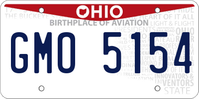 OH license plate GMO5154