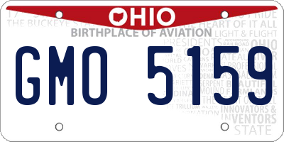 OH license plate GMO5159