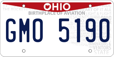 OH license plate GMO5190