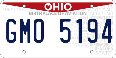OH license plate GMO5194