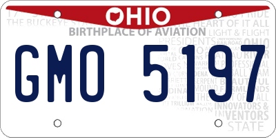 OH license plate GMO5197
