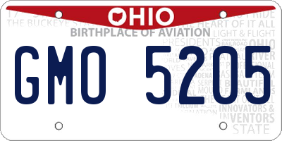 OH license plate GMO5205