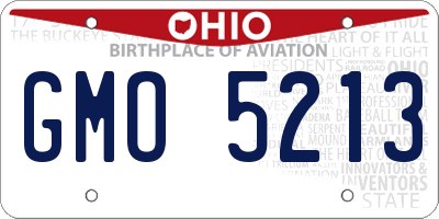 OH license plate GMO5213