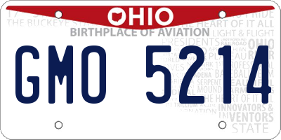 OH license plate GMO5214