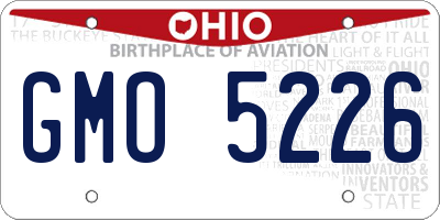 OH license plate GMO5226