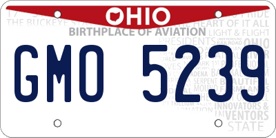 OH license plate GMO5239